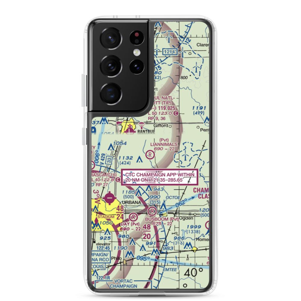 Schmidt Airport (56IS) VFR Sectional Samsung Case Samsung Galaxy S21 Ultra model shown