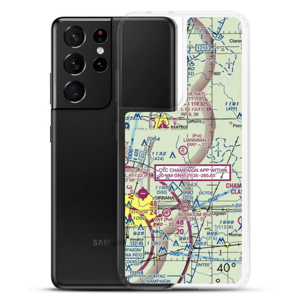 Schmidt Airport (56IS) VFR Sectional Samsung Case Samsung Galaxy S21 Ultra model shown