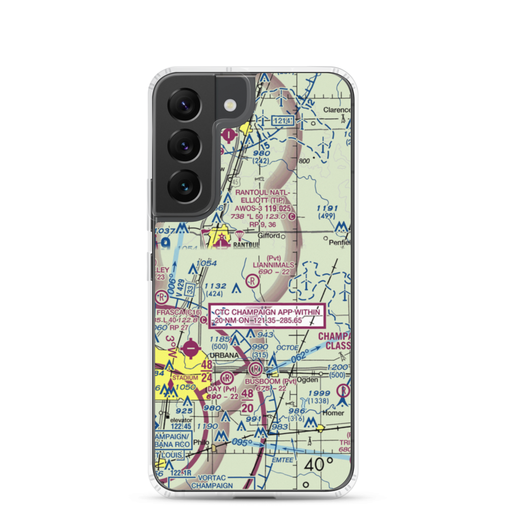 Schmidt Airport (56IS) VFR Sectional Samsung Case Samsung Galaxy S22 model shown