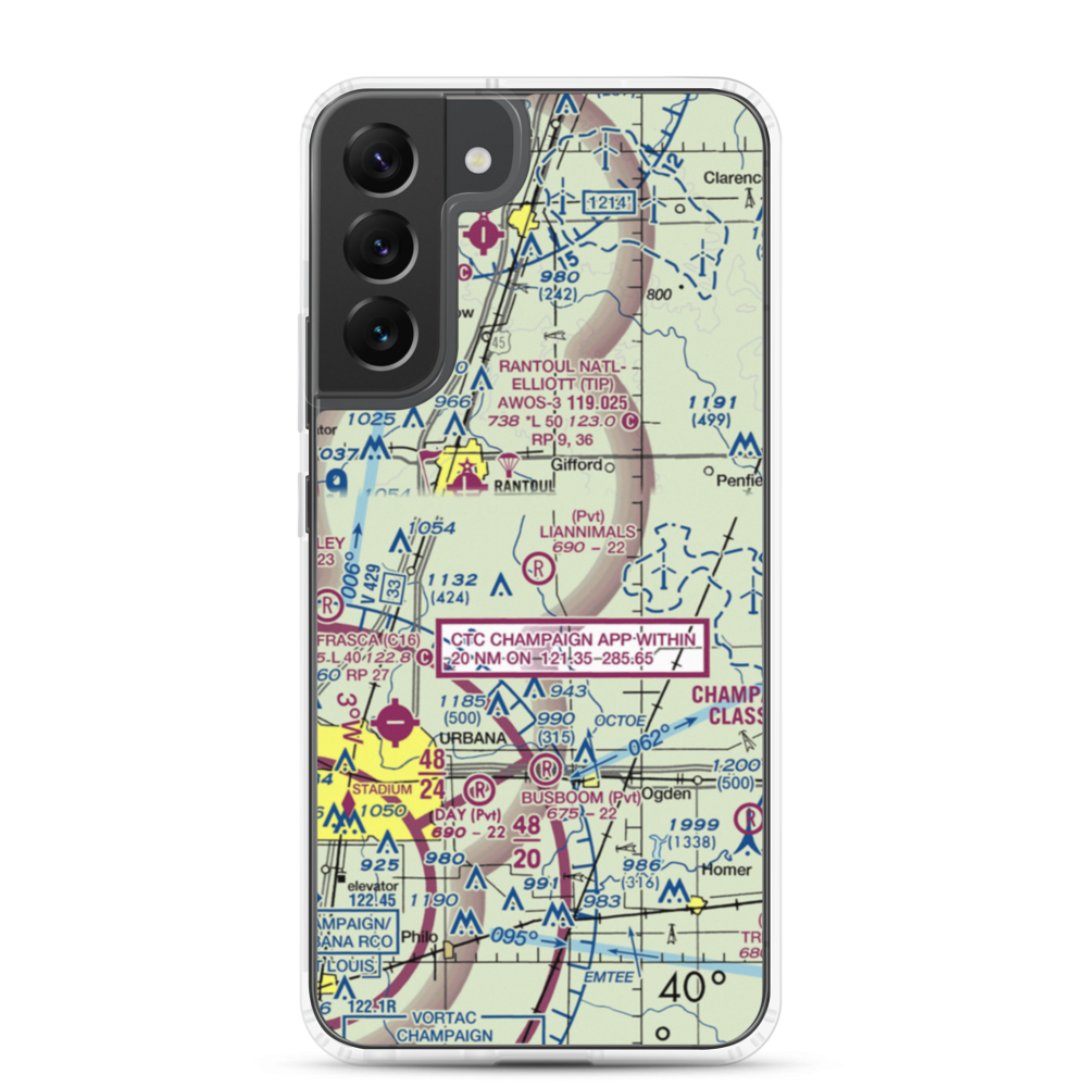 Schmidt Airport (56IS) VFR Sectional Samsung Case Samsung Galaxy S22 Plus model shown