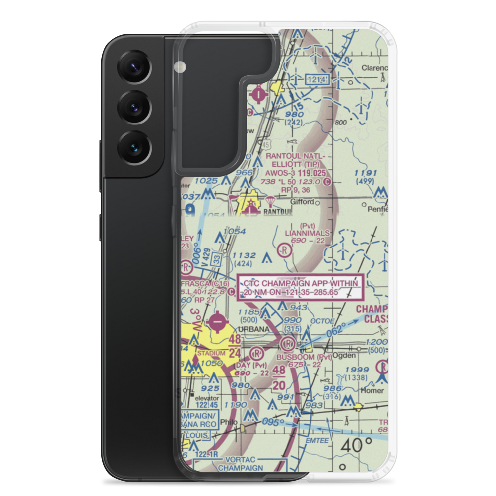 Schmidt Airport (56IS) VFR Sectional Samsung Case Samsung Galaxy S22 Plus model shown