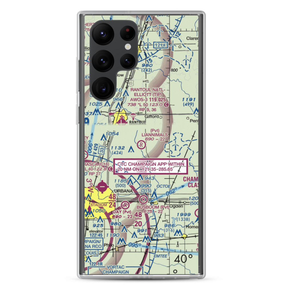 Schmidt Airport (56IS) VFR Sectional Samsung Case Samsung Galaxy S22 Ultra model shown