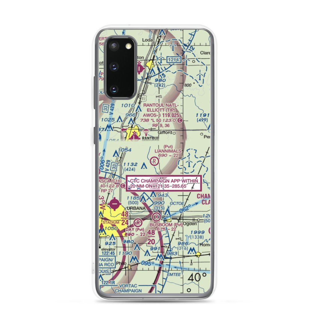 Schmidt Airport (56IS) VFR Sectional Samsung Case Samsung Galaxy S20 model shown