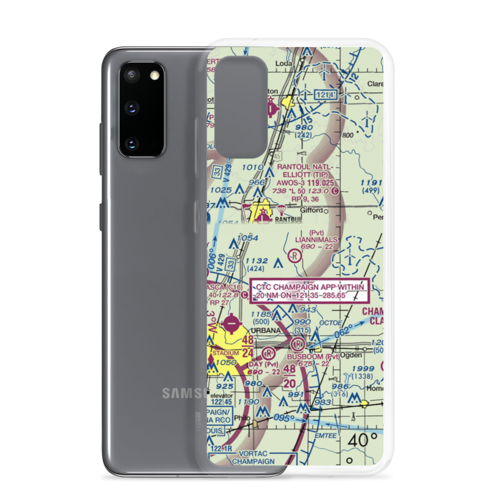 Schmidt Airport (56IS) VFR Sectional Samsung Case Samsung Galaxy S20 model shown