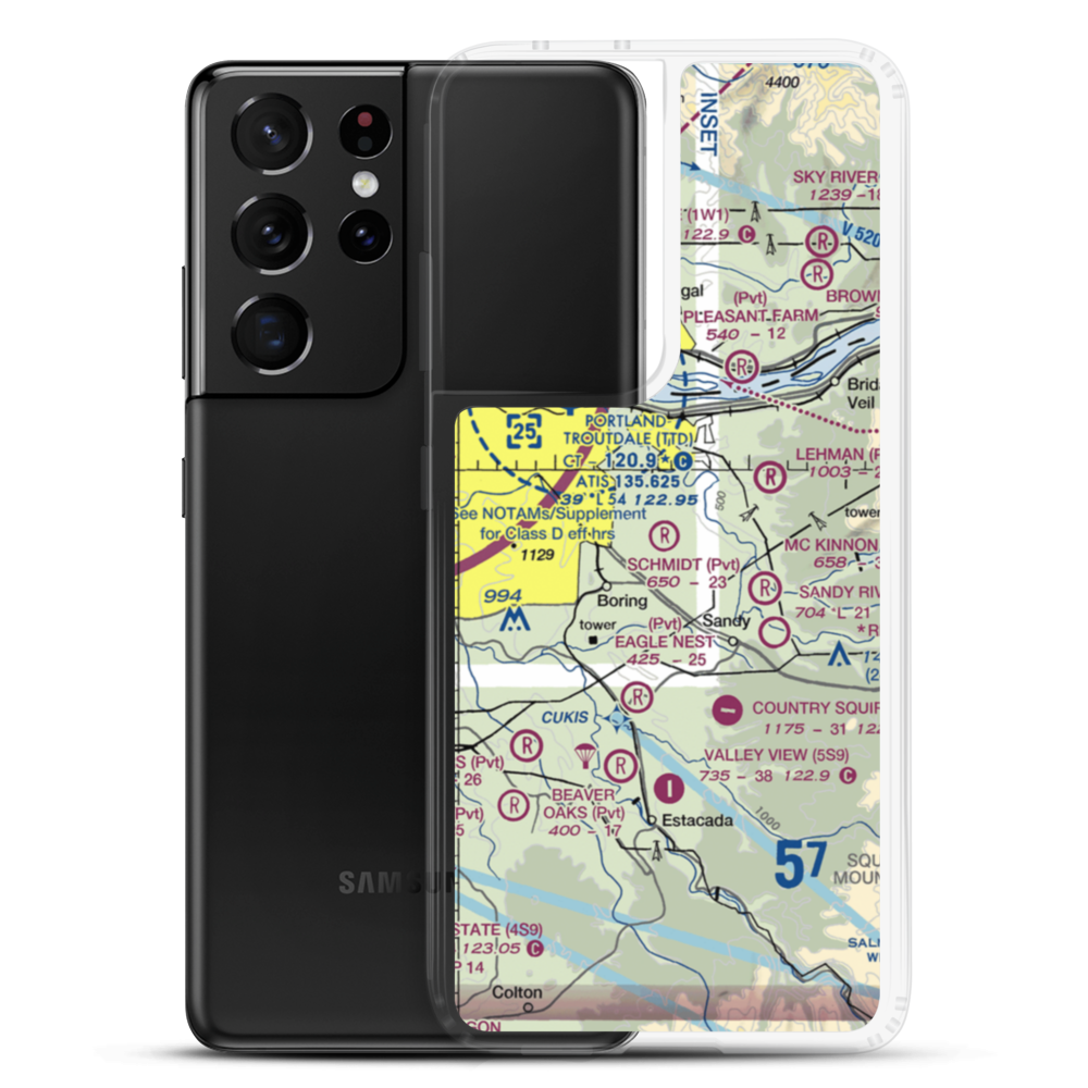 Schmidt Airport (6OR7) VFR Sectional Samsung Case Samsung Galaxy S21 Ultra model shown