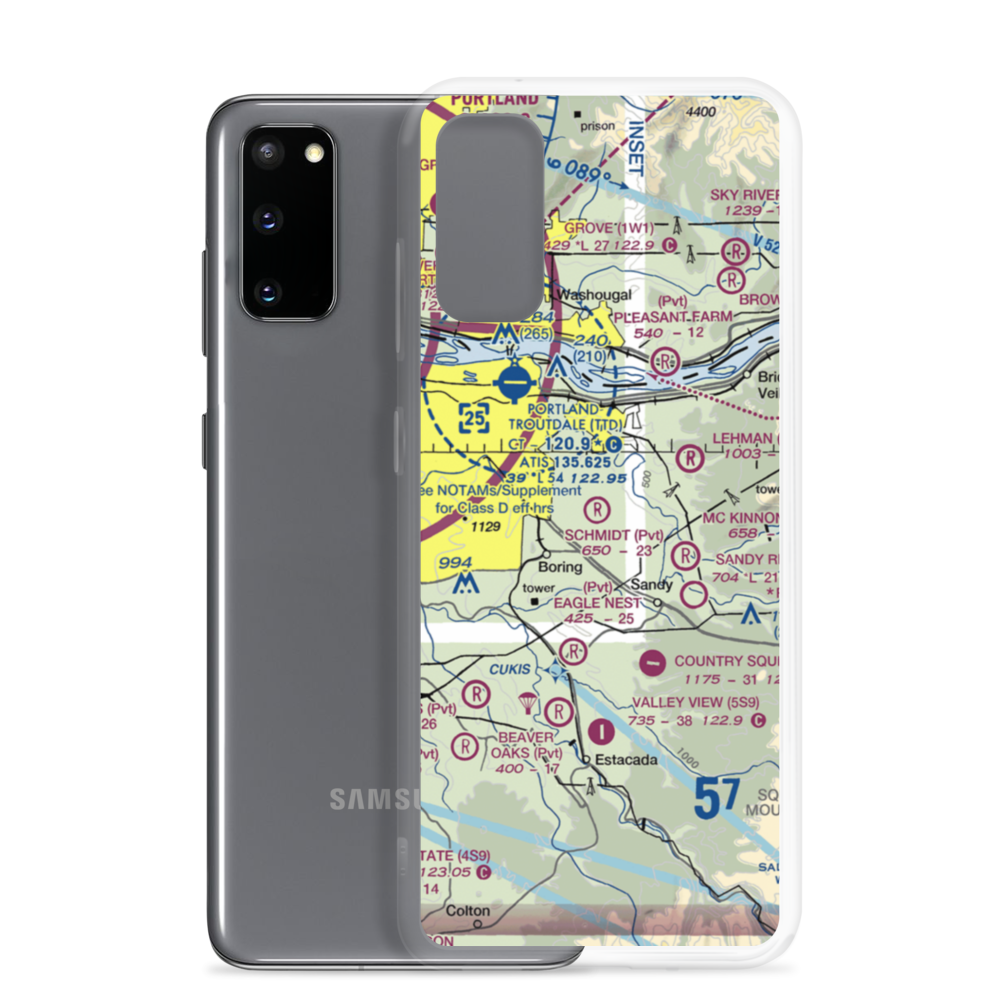 Schmidt Airport (6OR7) VFR Sectional Samsung Case Samsung Galaxy S20 model shown