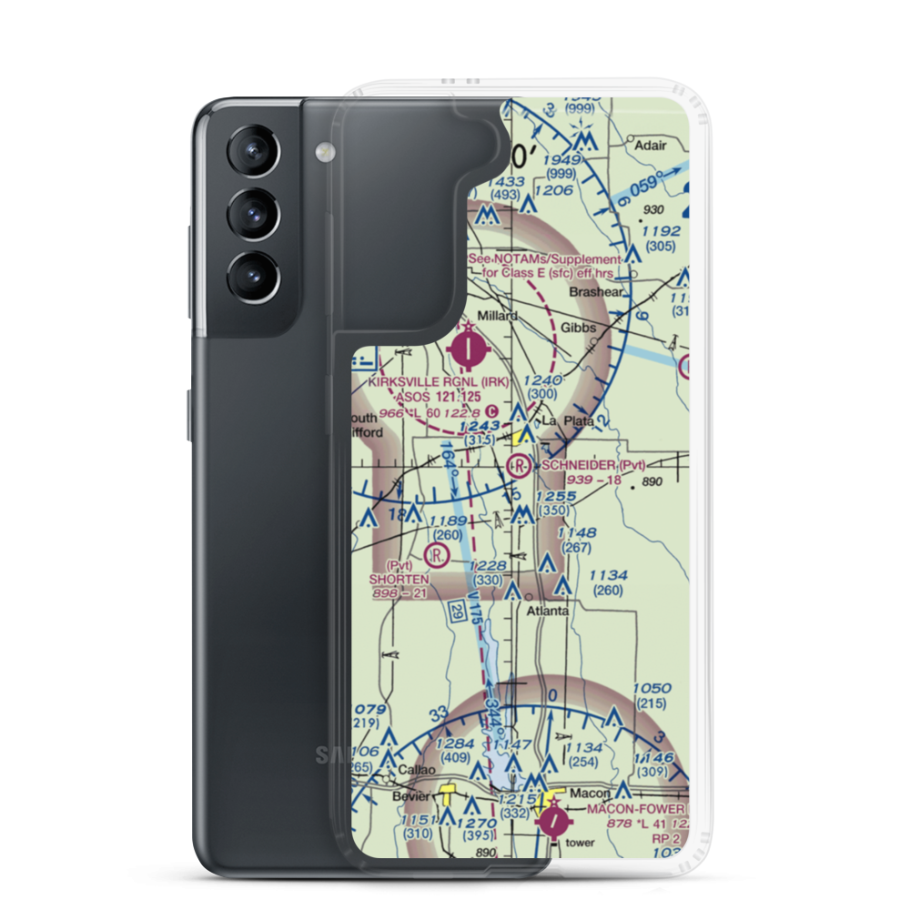 Schneider Field (4MO3) VFR Sectional Samsung Case Samsung Galaxy S21 model shown