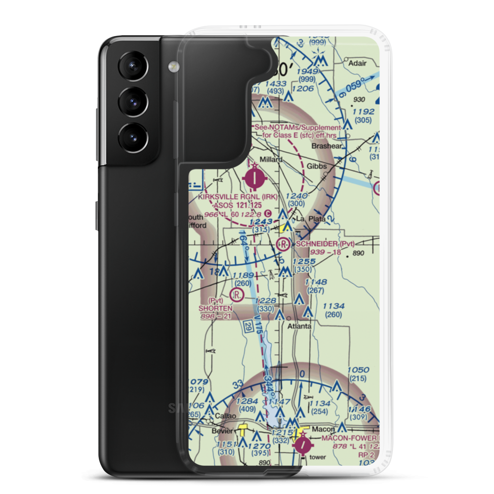 Schneider Field (4MO3) VFR Sectional Samsung Case Samsung Galaxy S21 Plus model shown