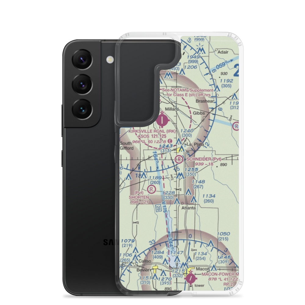 Schneider Field (4MO3) VFR Sectional Samsung Case Samsung Galaxy S22 model shown