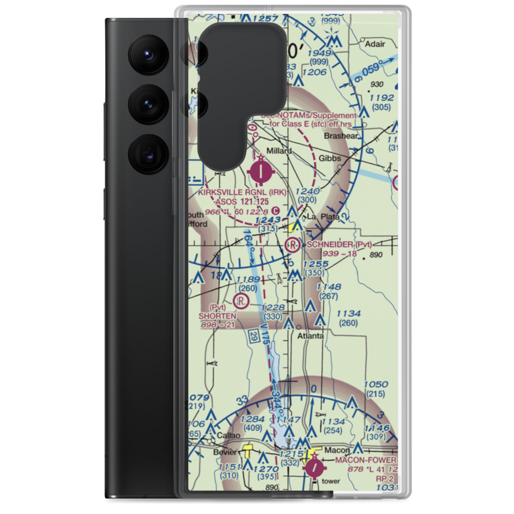 Schneider Field (4MO3) VFR Sectional Samsung Case Samsung Galaxy S22 Ultra model shown