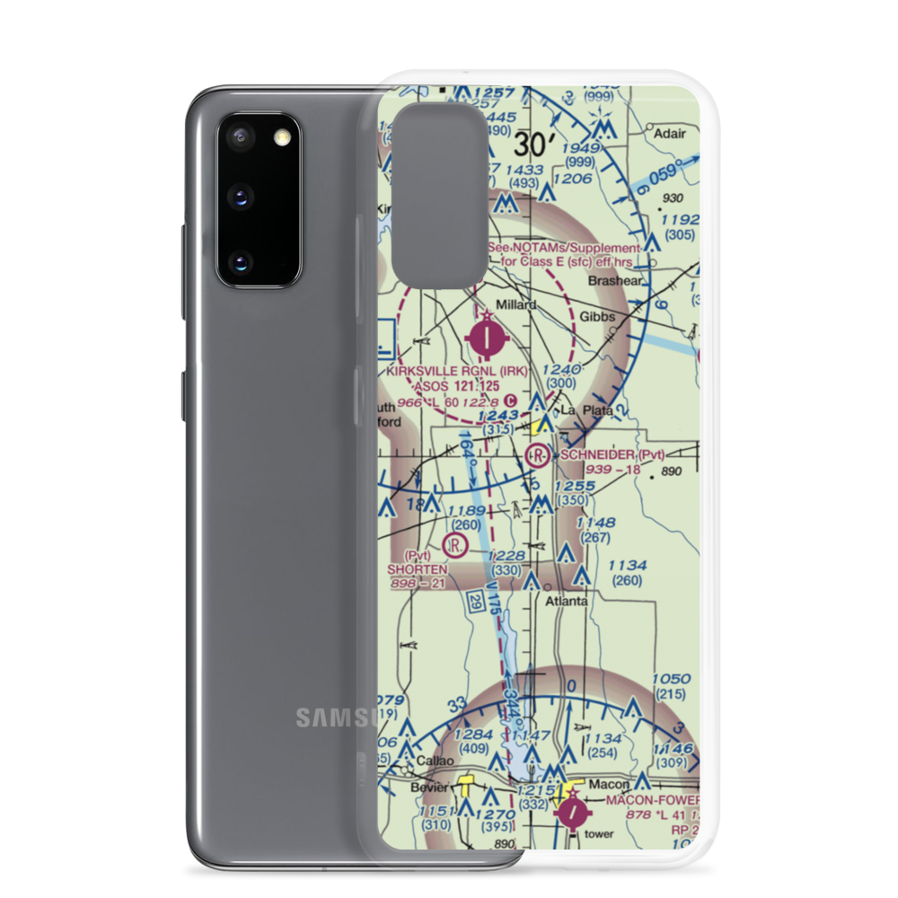 Schneider Field (4MO3) VFR Sectional Samsung Case Samsung Galaxy S20 model shown