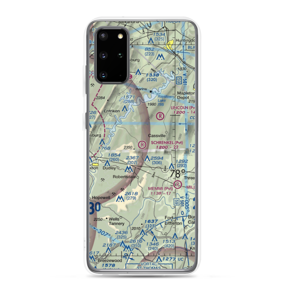 Schrenkel Airport (PN30) VFR Sectional Samsung Case Samsung Galaxy S20 Plus model shown