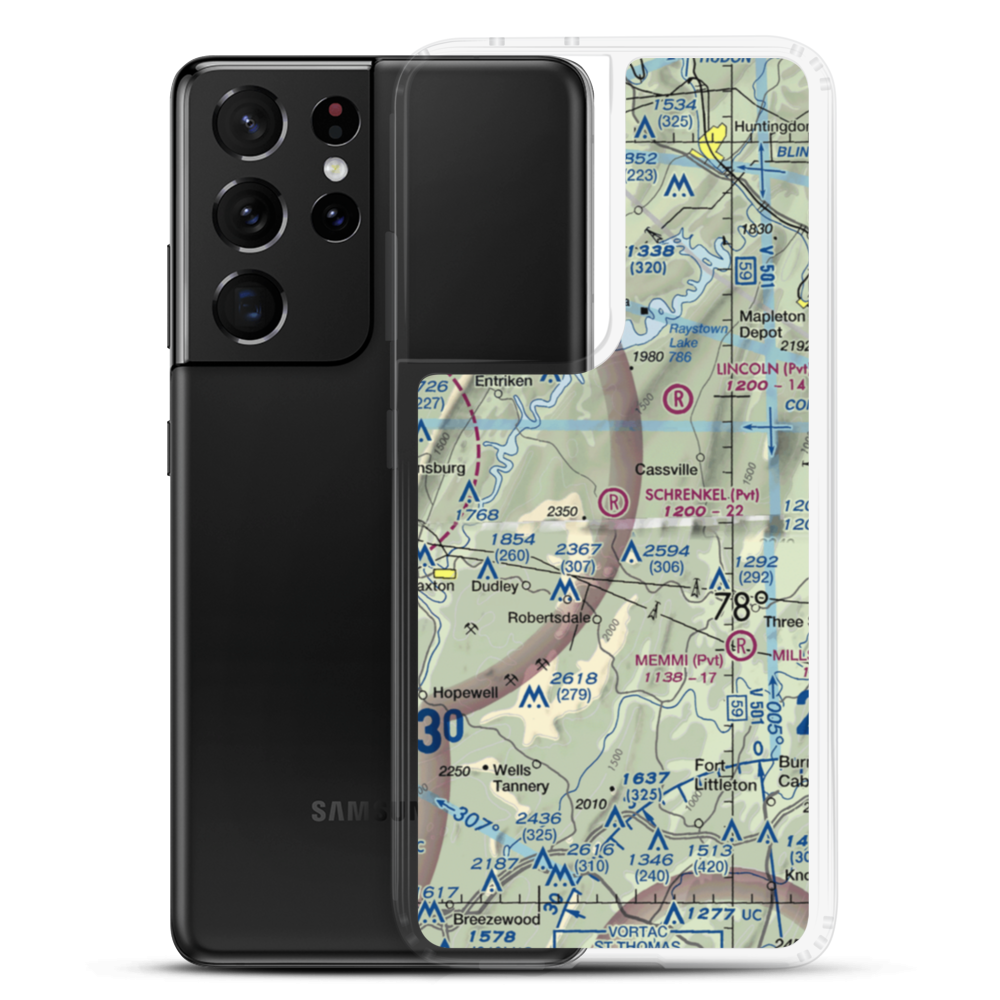 Schrenkel Airport (PN30) VFR Sectional Samsung Case Samsung Galaxy S21 Ultra model shown