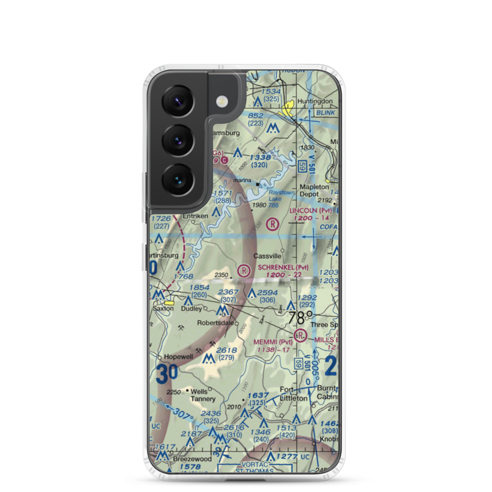 Schrenkel Airport (PN30) VFR Sectional Samsung Case Samsung Galaxy S22 model shown