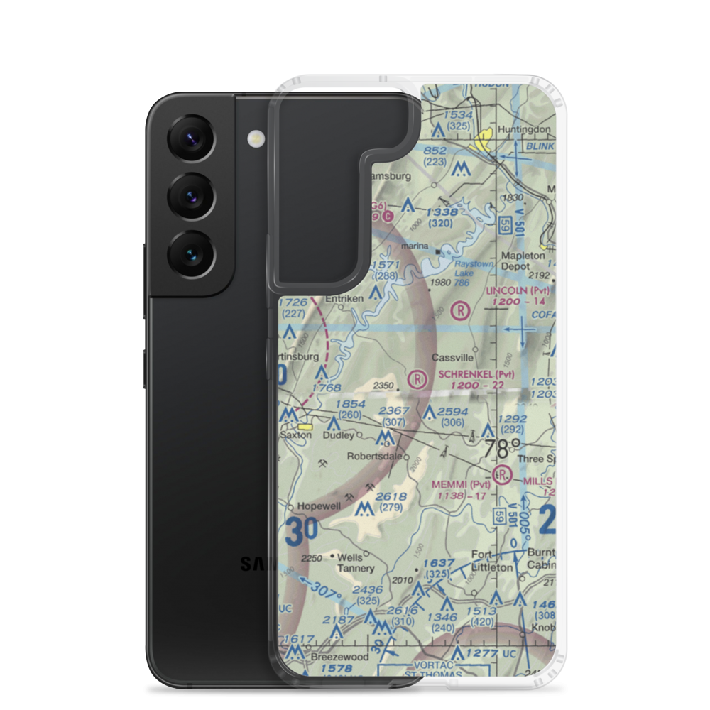 Schrenkel Airport (PN30) VFR Sectional Samsung Case Samsung Galaxy S22 model shown