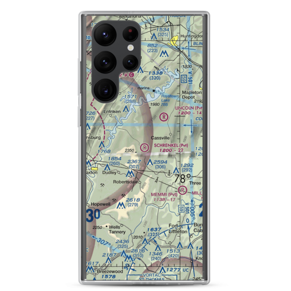 Schrenkel Airport (PN30) VFR Sectional Samsung Case Samsung Galaxy S22 Ultra model shown