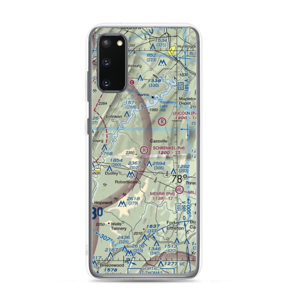 Schrenkel Airport (PN30) VFR Sectional Samsung Case Samsung Galaxy S20 model shown