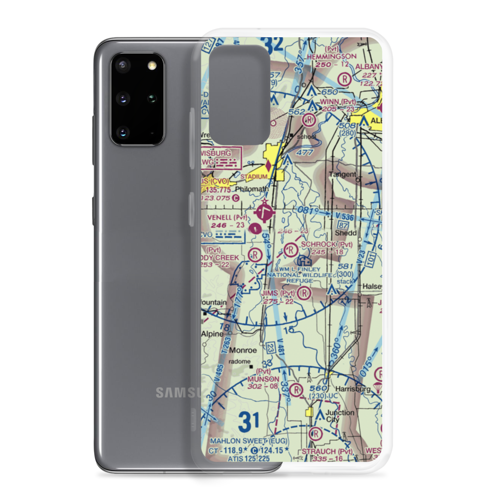 Schrock Airport (4OR4) VFR Sectional Samsung Case Samsung Galaxy S20 Plus model shown