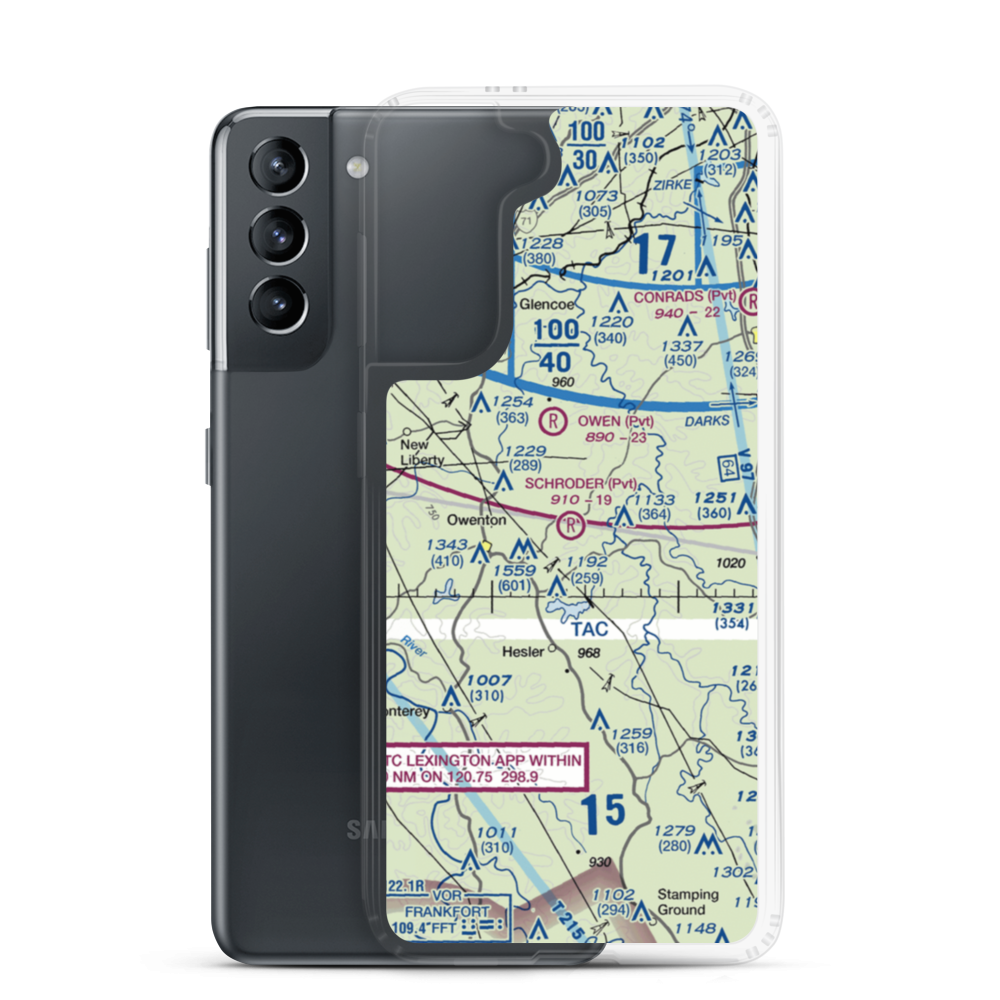 Schroder Airport (61KY) VFR Sectional Samsung Case Samsung Galaxy S21 model shown