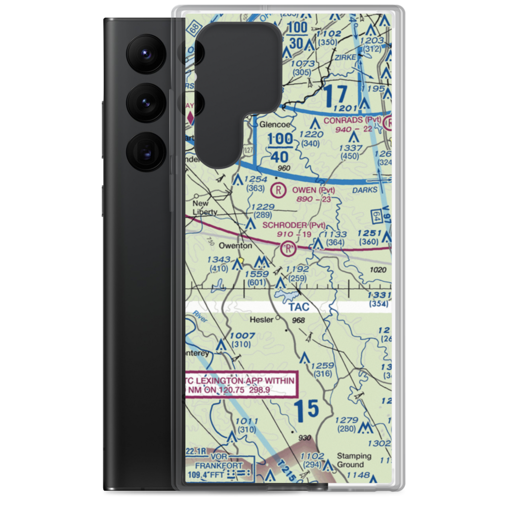 Schroder Airport (61KY) VFR Sectional Samsung Case Samsung Galaxy S22 Ultra model shown