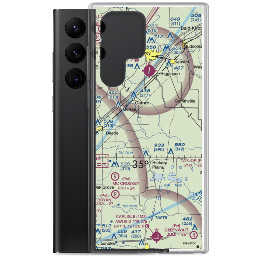 Schroeder's field (US-0466) VFR Sectional Samsung Case Samsung Galaxy S22 Ultra model shown