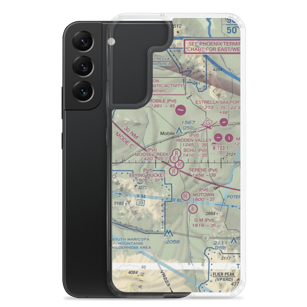 Schu Ranch Airport (AZ13) VFR Sectional Samsung Case Samsung Galaxy S22 Plus model shown