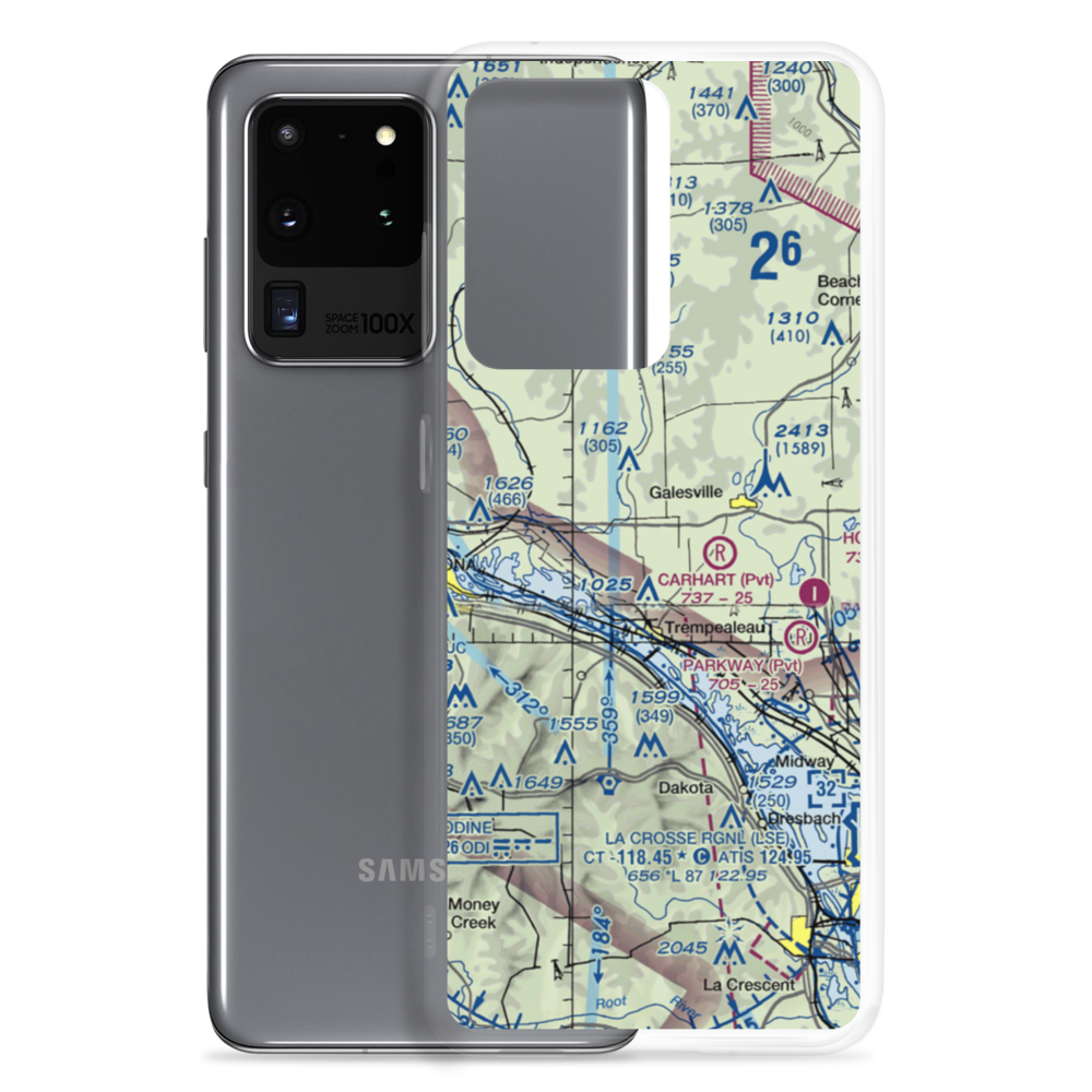 Schubert Airstrip (40WI) VFR Sectional Samsung Case Samsung Galaxy S20 Ultra model shown
