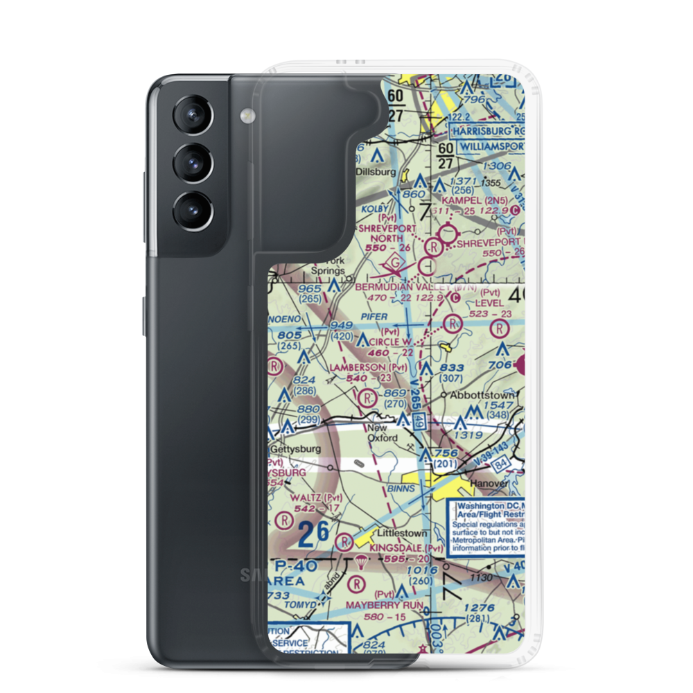 Schulteis Field (71PN) VFR Sectional Samsung Case Samsung Galaxy S21 model shown