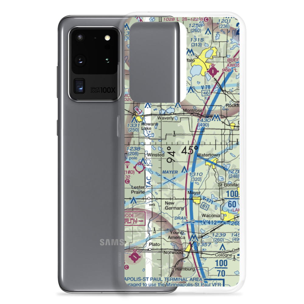 Schumacher Airport (3MN9) VFR Sectional Samsung Case Samsung Galaxy S20 Ultra model shown