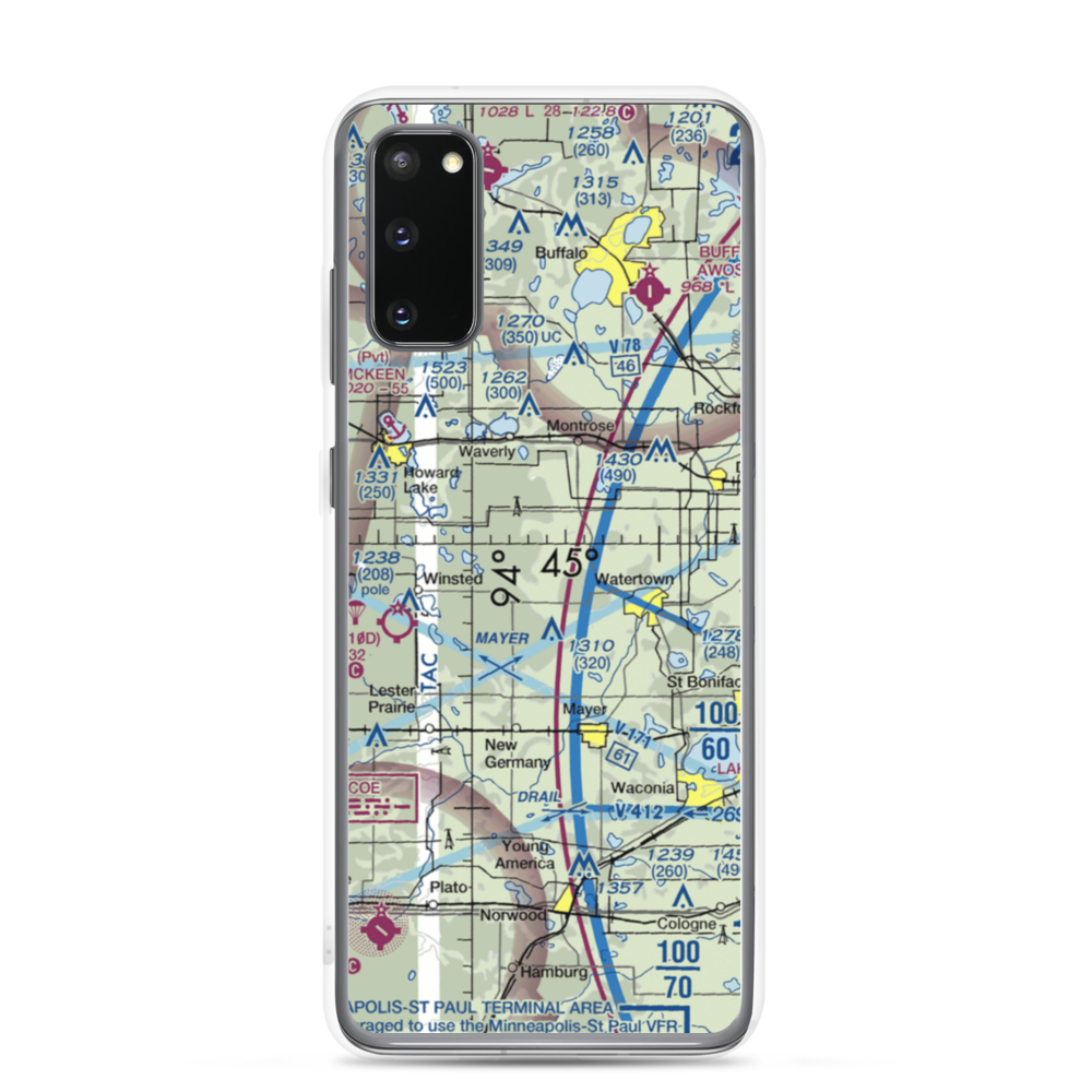 Schumacher Airport (3MN9) VFR Sectional Samsung Case Samsung Galaxy S20 model shown