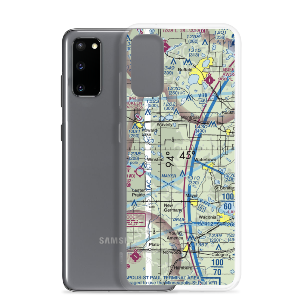 Schumacher Airport (3MN9) VFR Sectional Samsung Case Samsung Galaxy S20 model shown