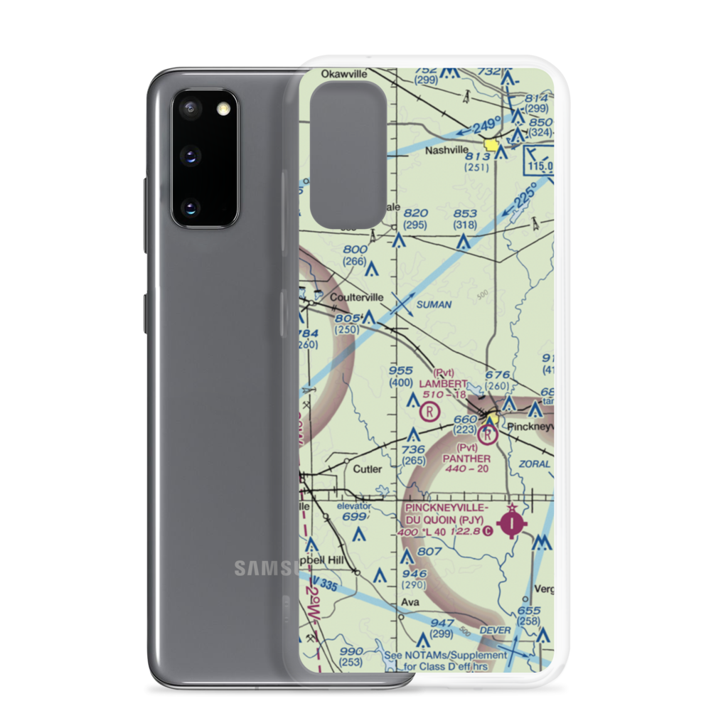 Schumaier Restricted Landing Area (01LL) VFR Sectional Samsung Case Samsung Galaxy S20 model shown