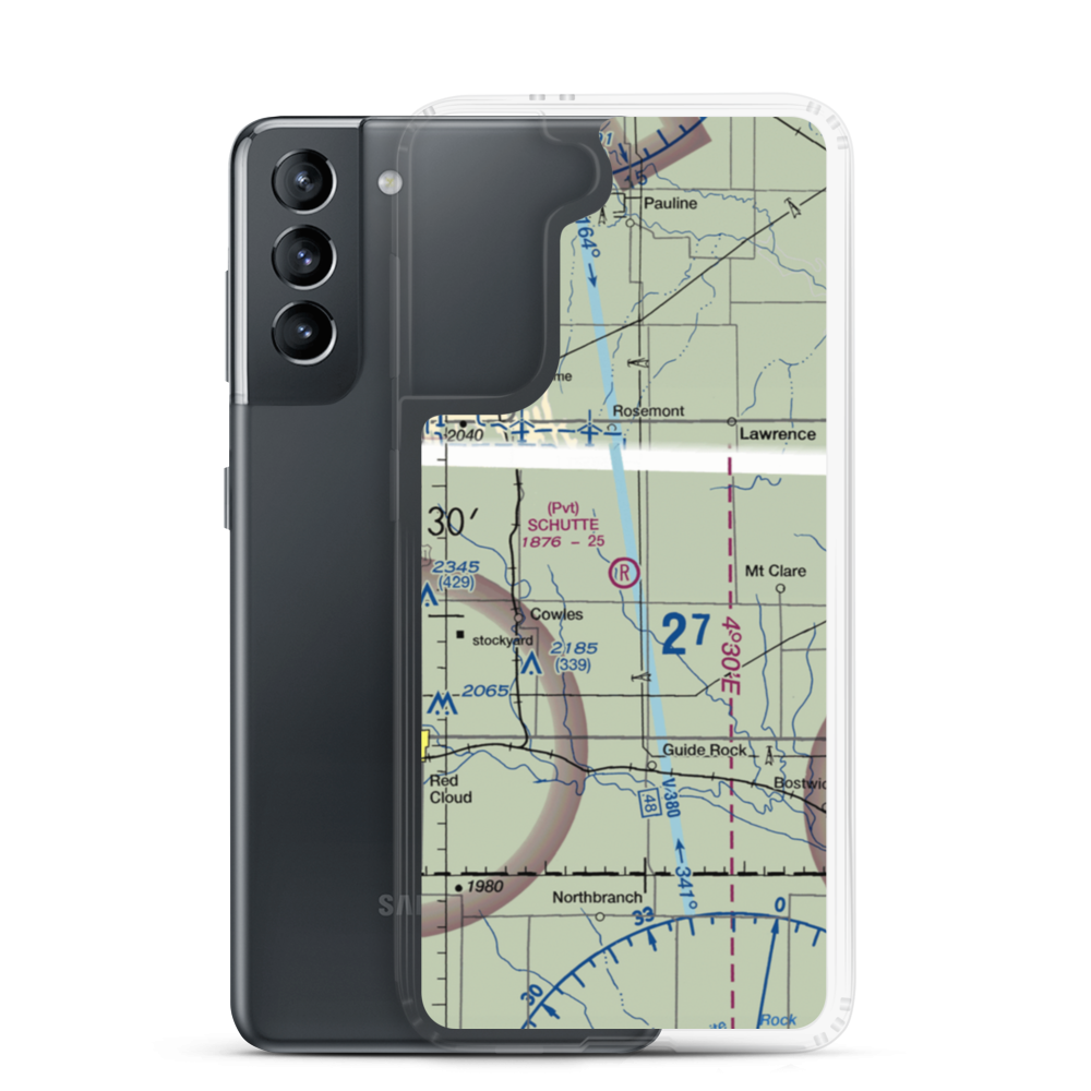 Schutte Airport (NE01) VFR Sectional Samsung Case Samsung Galaxy S21 model shown