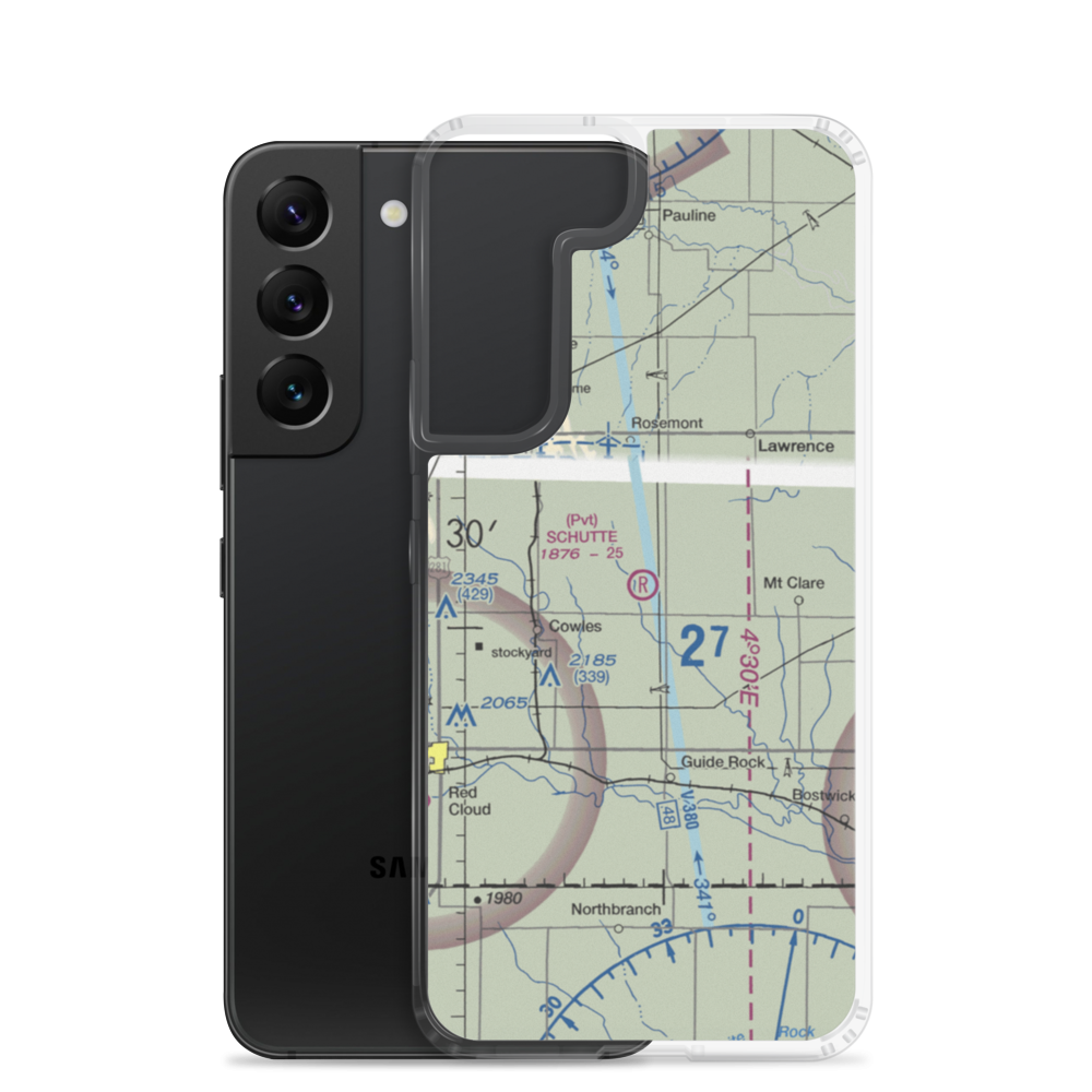 Schutte Airport (NE01) VFR Sectional Samsung Case Samsung Galaxy S22 model shown