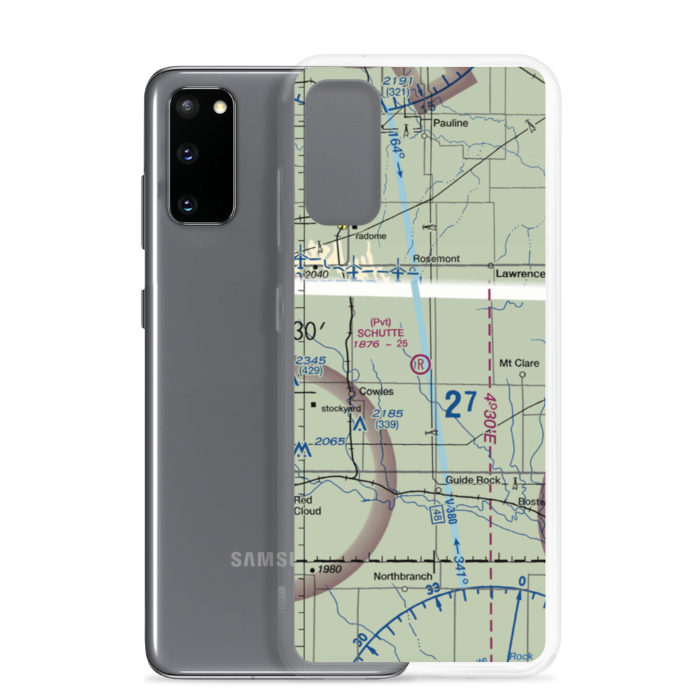 Schutte Airport (NE01) VFR Sectional Samsung Case Samsung Galaxy S20 model shown
