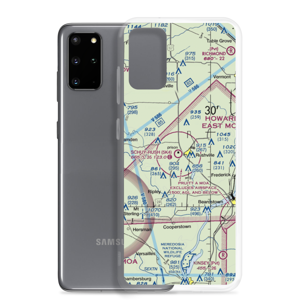 Schuy-Rush Airport (5K4) VFR Sectional Samsung Case Samsung Galaxy S20 Plus model shown