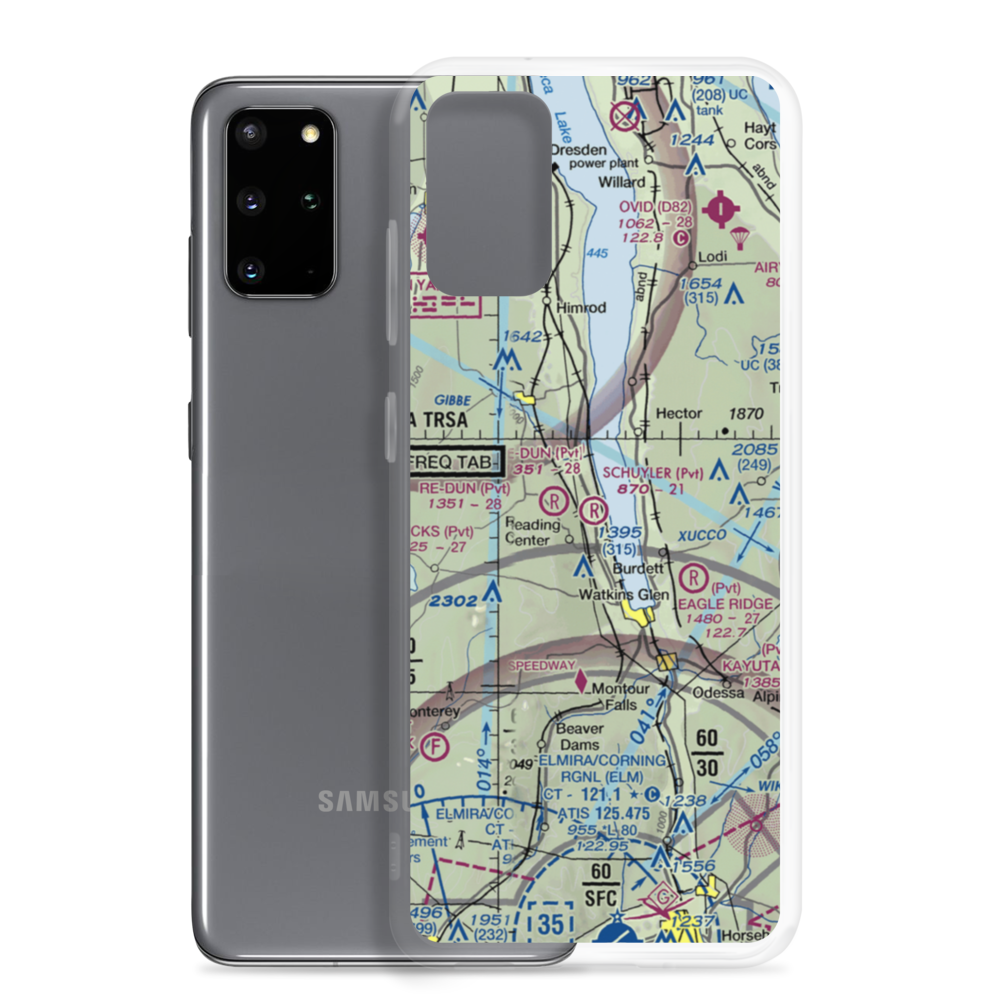 Schuyler Airport (NY29) VFR Sectional Samsung Case Samsung Galaxy S20 Plus model shown