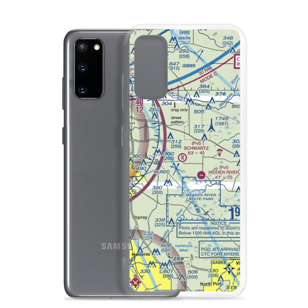 Schwartz Farms Inc Airport (4FL8) VFR Sectional Samsung Case Samsung Galaxy S20 model shown