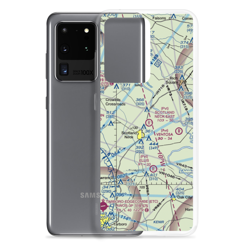 Scotland Neck East Airport (2NC7) VFR Sectional Samsung Case Samsung Galaxy S20 Ultra model shown