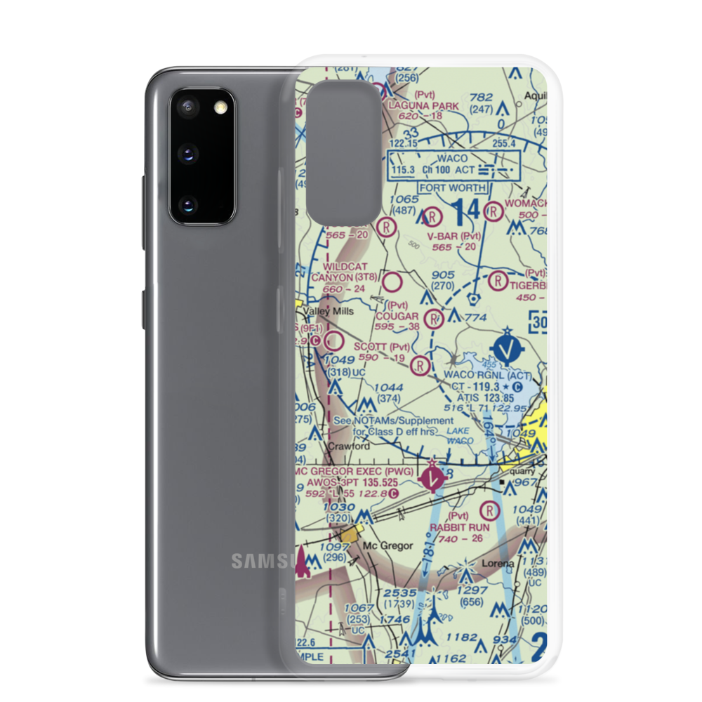 Scott Airport (31TX) VFR Sectional Samsung Case Samsung Galaxy S20 model shown