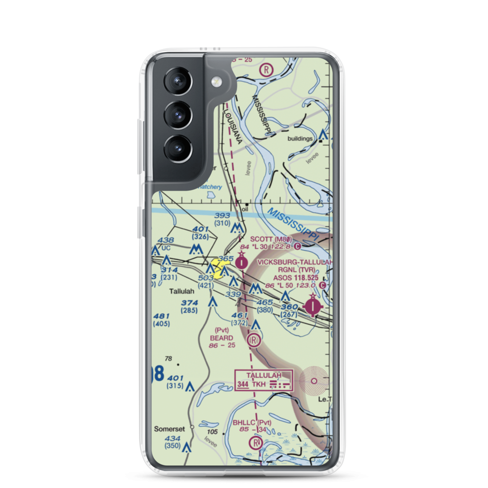 Scott Airport (M80) VFR Sectional Samsung Case Samsung Galaxy S21 model shown