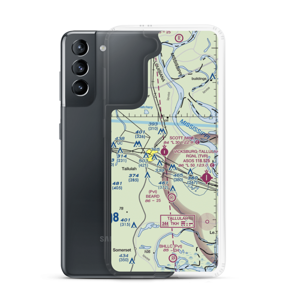 Scott Airport (M80) VFR Sectional Samsung Case Samsung Galaxy S21 model shown