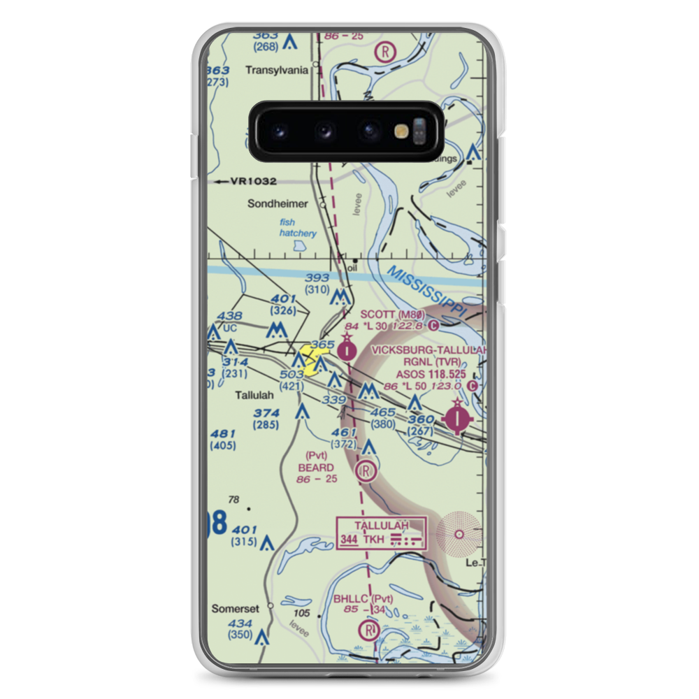 Scott Airport (M80) VFR Sectional Samsung Case Samsung Galaxy S10+ model shown