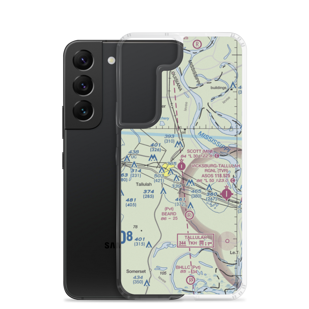 Scott Airport (M80) VFR Sectional Samsung Case Samsung Galaxy S22 model shown