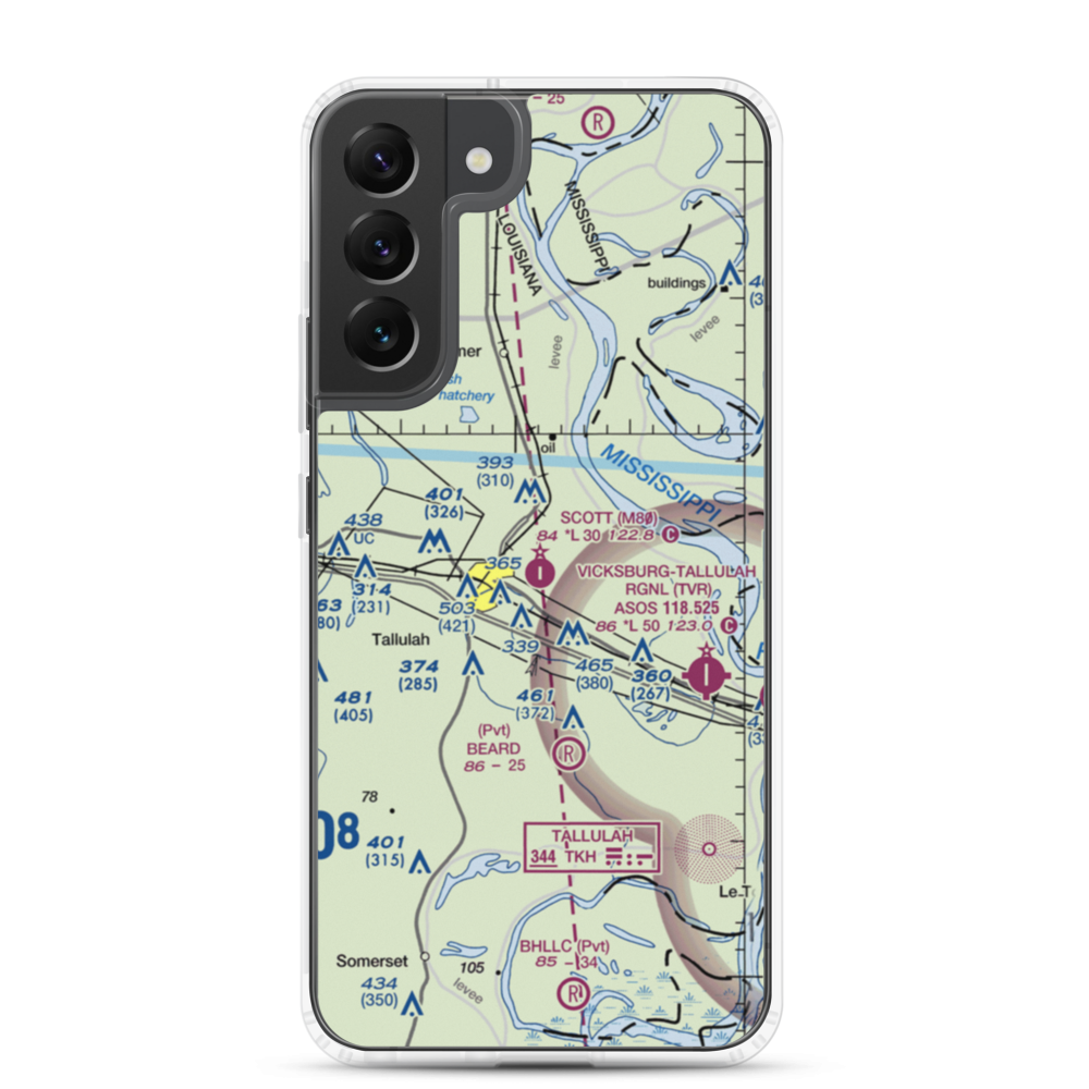 Scott Airport (M80) VFR Sectional Samsung Case Samsung Galaxy S22 Plus model shown
