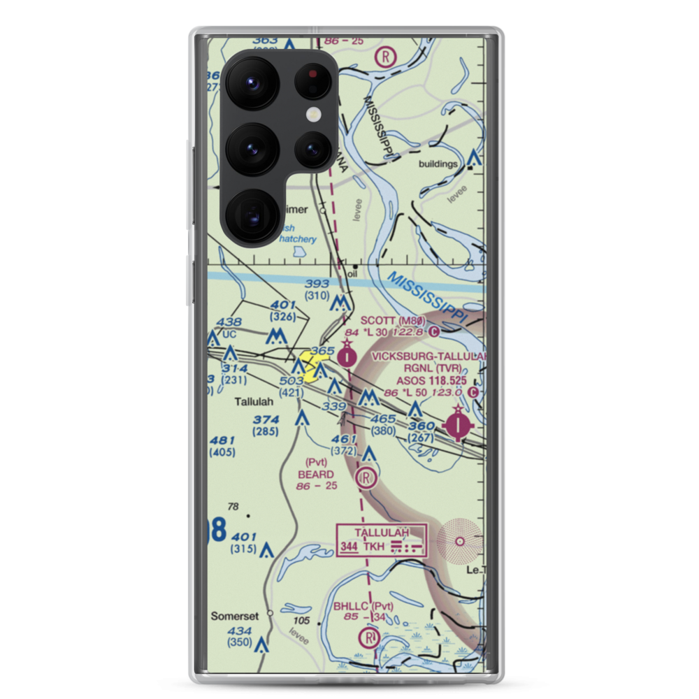 Scott Airport (M80) VFR Sectional Samsung Case Samsung Galaxy S22 Ultra model shown