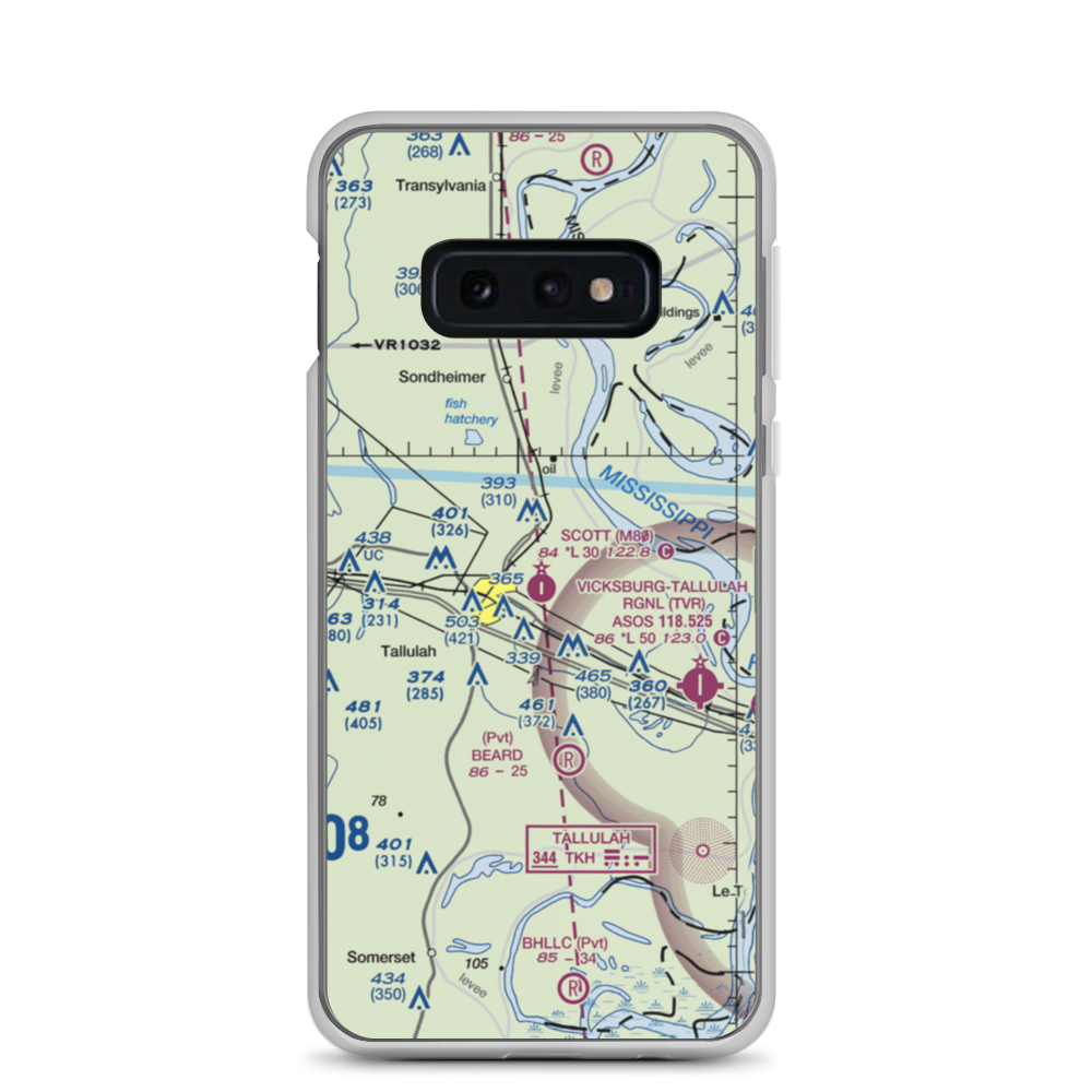 Scott Airport (M80) VFR Sectional Samsung Case Samsung Galaxy S10e model shown