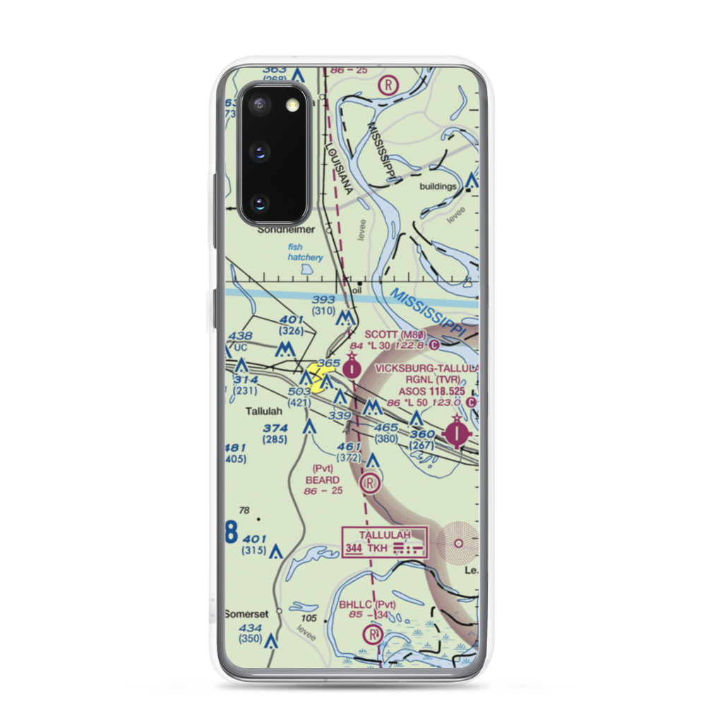 Scott Airport (M80) VFR Sectional Samsung Case Samsung Galaxy S20 model shown