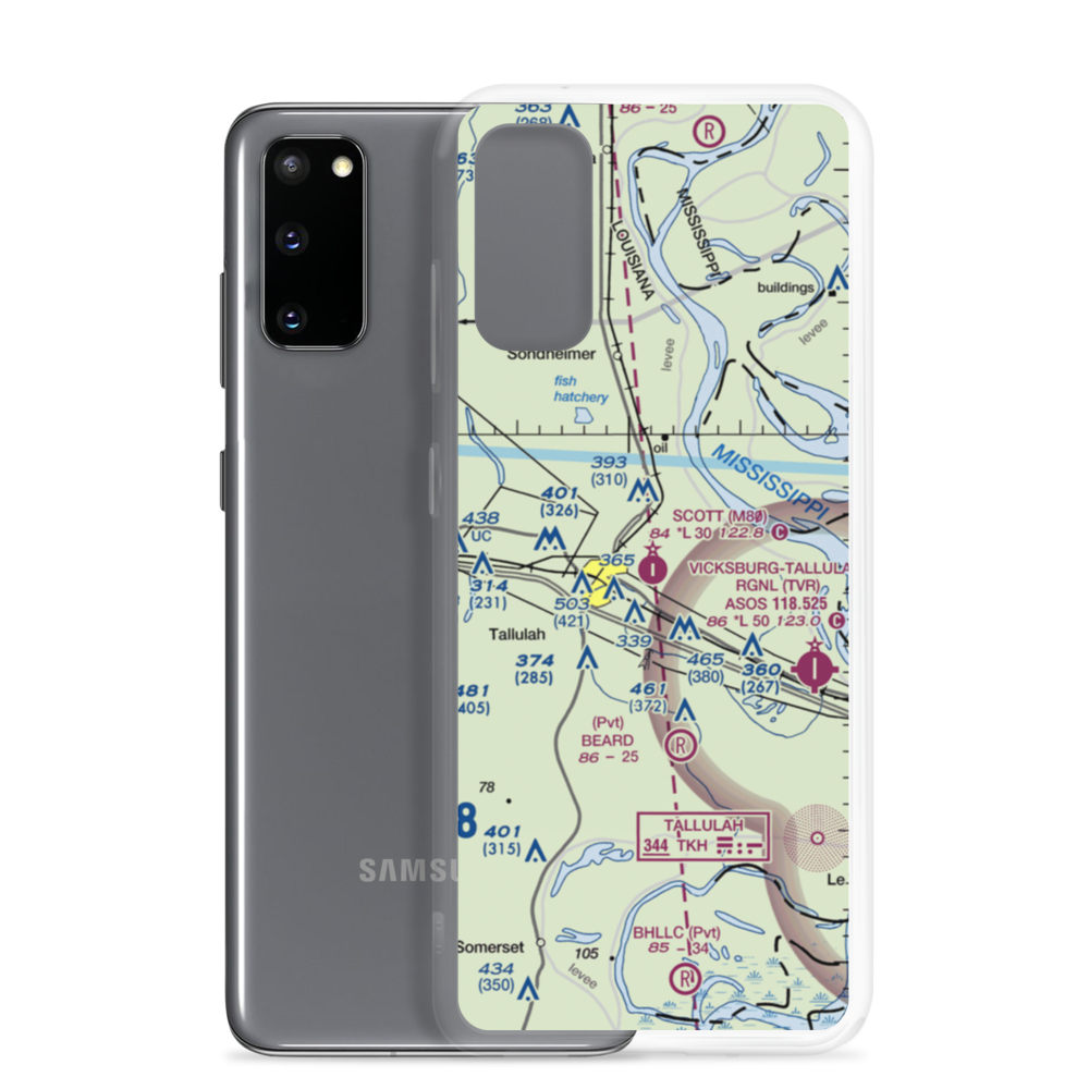 Scott Airport (M80) VFR Sectional Samsung Case Samsung Galaxy S20 model shown
