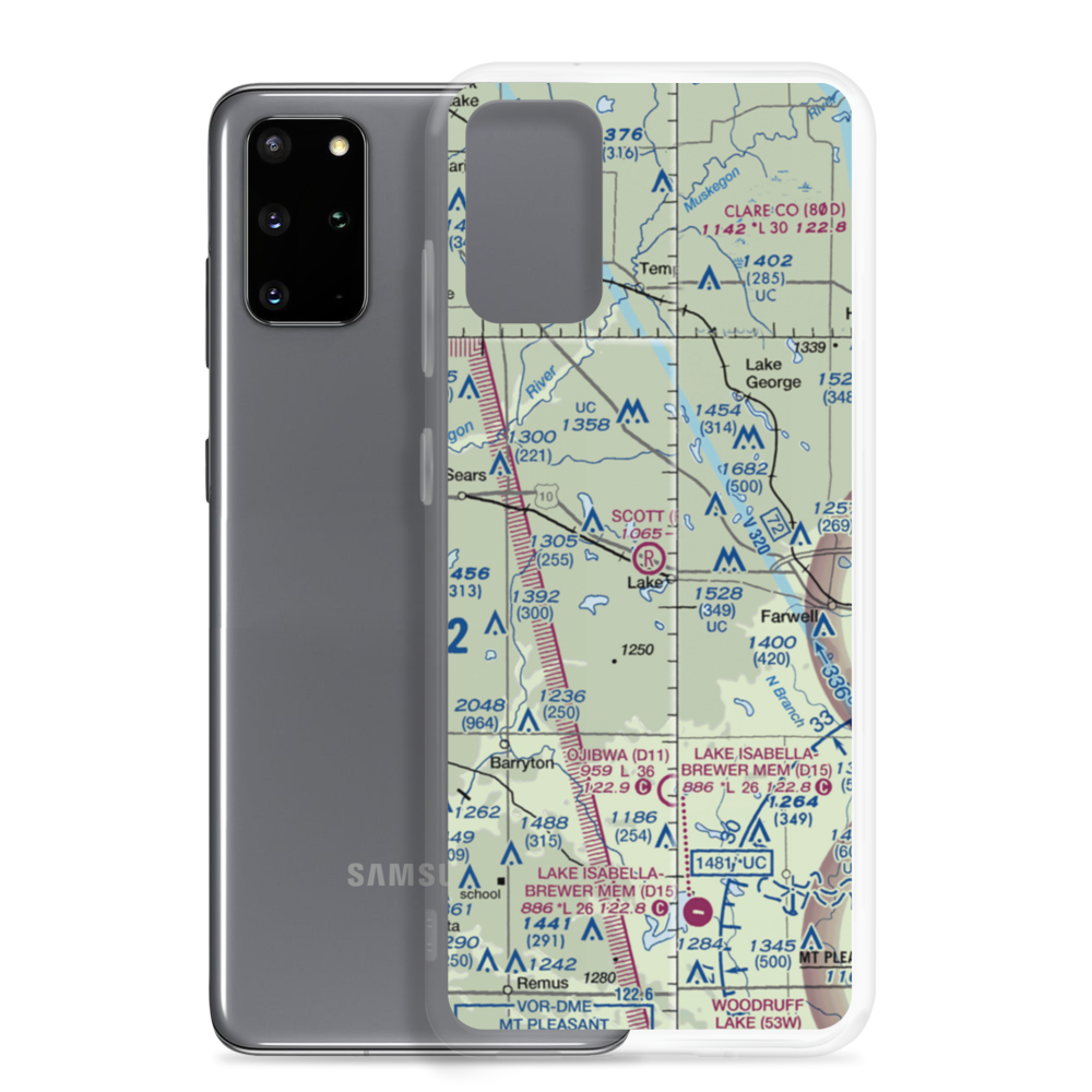 Scott Airstrip (07MI) VFR Sectional Samsung Case Samsung Galaxy S20 Plus model shown